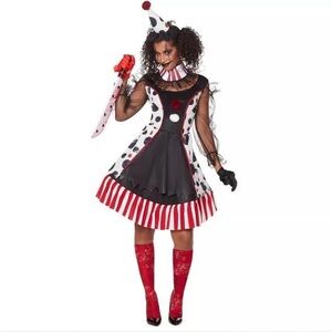 Spirit Halloween Twisted Clown Halloween Costume - size S